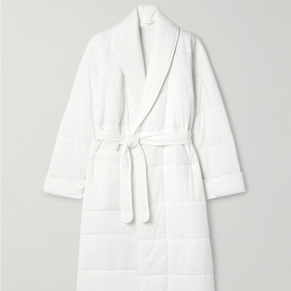 Skin Sierra Cotton Puffer Robe in White
